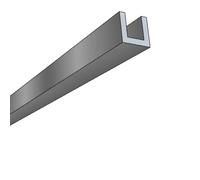 Profils U aluminium - argent satiné - 3 m - 16x13x16x1,5 mm Quincadécor