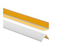 ProfiPVC Cornière PVC 25x25mm, 150cm - Baguette d’angle de protection, profilé d'angle caoutchouc autoadhésif - Protection d'angles et rebords, flexible, facile à installer, Gris Clair