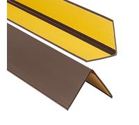 ProfiPVC Cornière PVC 50x50 mm 110cm - Baguette d’angle de protection, profilé d'angle caoutchouc autoadhésif - Protection d'angles et rebords, flexible, facile à installer, Brun