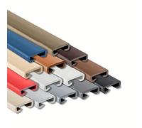 ProfiPVC Gaine de Protection en PVC pour Main Courante 40x8mm, 5 Mètres - Revêtement Flexible pour Rampe d'Escalier, Idéal pour Intérieur et Extérieur, Profilé en Plastique Souple, Rouge