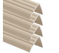 ProfiPVC Lot de 4 Cornière PVC 50x40mm, 110cm - Baguette d’angle de protection, profilé d'angle caoutchouc autoadhésif - Protection d'angles et rebords, flexible, facile à installer, Beige