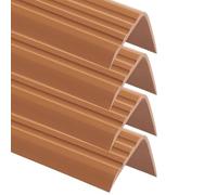 ProfiPVC Lot de 4 Cornière PVC 50x40mm, 130cm - Baguette d’angle de protection, profilé d'angle caoutchouc autoadhésif - Protection d'angles et rebords, flexible, facile à installer, Amber