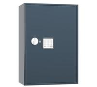 Profirst Armoire à clés Porter 300 Serrure électronique Ouverture d'urgence Acier Gris 15 Barres à Crochets réglables y Compris 300 Porte-clés GRATUITS Matériel de Fixation