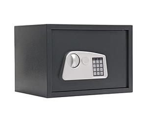 Profirst Coffre-fort saphir 4 - Anthracite - Serrure électronique - Ouverture d'urgence mécanique - 2 clés - 43 x 30 x 32 cm - Avec matériel de montage - Tablette amovible