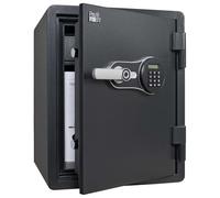 Profirst FireGuard 60 Coffre-fort coupe-feu 60 minutes Protection contre le feu Acier Noir Serrure électronique Empreinte digitale Ouverture d'urgence Fermeture de panique Éclairage LED Tablette