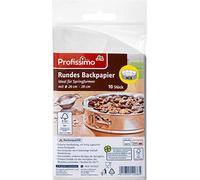 Profissimo Lot de 10 feuilles de papier sulfurisé rond (Ø 26 à 28 cm).