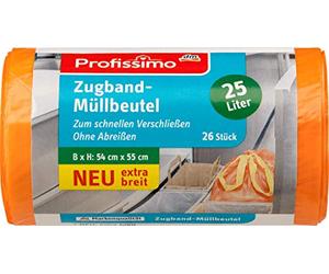 Profissimo Lot de 26 sacs poubelle extra larges avec cordon de serrage 25 l