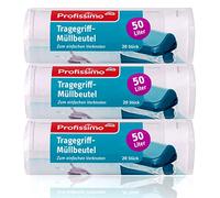 Profissimo Sacs poubelle – Lot de 3 boîtes de 20 – 50 L avec poignée