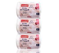 Profissimo Poubelle Sacs poubelle avec poignée - 10 L - 225 pièces (3 x 75) - indéchirables & étanches