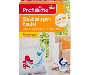 Profissimo PR20 Lot de 4 sacs d'aspirateur non tissés hypoallergéniques