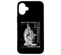 Profitez des Petites Choses de la Vie Microscope Microbiologie Coque pour iPhone 16 Plus