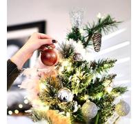 Profitez des vacances avec 24 boules incassables à suspendre pour arbres et décorations saisonnières (vert)