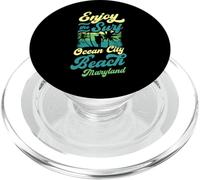 Profitez du Surf Ocean City Beach Maryland Style rétro Surf PopSockets PopGrip pour MagSafe