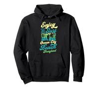 Profitez du Surf Ocean City Beach Maryland Style rétro Surf Sweat à Capuche