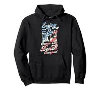 Profitez du Surf Ocean City Beach Maryland Style rétro Surf Sweat à Capuche
