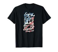 Profitez du Surf Ocean City Beach Maryland Style rétro Surf T-Shirt