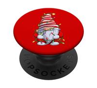 Profitez d'un Nain Cool avec des lumières de Sapin de Noël Cool PopSockets PopGrip Adhésif