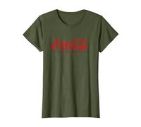 Profitez et rafraîchissez-Vous de Coca Cola T-Shirt, Femme, Olive, M