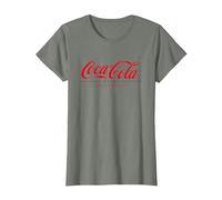 Profitez et rafraîchissez-Vous de Coca Cola T-Shirt, Femme, Vert Kaki chiné, M