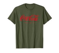 Profitez et rafraîchissez-Vous de Coca Cola T-Shirt, Homme, Olive, M