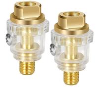 Profiwoab 2 Pièces Mini-Graisseur en ligne,Mini lubrificateur automatique,Huileur automatique à air comprimé pour Outils à air Comprimé/Visseuse à Percussion (BSP 1/4")