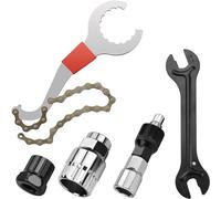 profiwoab Kit d'outils de réparation de cassette de vélo 5 en 1 - Fouet à chaîne, extracteur de manivelle de vélo et outil de pédalier - Pour enlever la manivelle de vélo