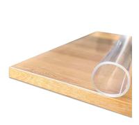 Profolio Film de Protection pour Table rectangulaire et Transparent avec Bord en V biseauté - Nappe Transparente et Brillante de 2 mm pour Votre Table - 200 x 90 cm - Taille au Choix