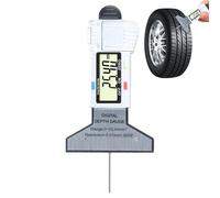 Profondeur de profil, valeurs de mesure des pneus | Fils de pneus - Affichage de la profondeur | Plage de 0,01 mm - Testeur de résolution de 0,01 mm - Outil de mesure LCD portable pour camionneurs et