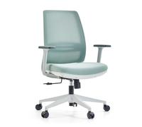 HJH Office – Chaise de bureau PROFONDO ECO W – Ergonomique, pivotante, maille/tissu, menthe