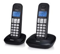 Profoon PDX-1120 Téléphone DECT Duo - jusqu'à 50 Contacts - Fonction Mains Libres - Sonnerie réglable - Noir