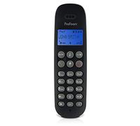 Profoon PDX - Téléphone DECT 300 - Téléphone sans Fil - Compatible Gap : Extensible - Compatible avec Les Aides auditives - Fonction Mains-Libres - Annuaire - Noir