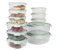 PROFUN Lot de 11 boîtes de conservation avec couvercle - Pour micro-ondes et congélation - En plastique - Pour le stockage des aliments - Menthe