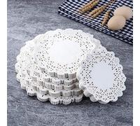 Profusion circle 100Pcs ronde papier dentelle napperons Gâteau napperon de soirée de mariage de cuisson Décoration - 4,5 pouces