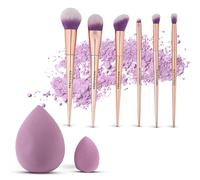 Profusion Cosmetics Brush Crush Lot de 8 pinceaux de maquillage pour le visage et les yeux pour mélanger, contourner et surligner, végétalien et sans cruauté envers les animaux