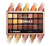 Profusion Cosmetics Collection de 21 Palettes D'ombres à Paupières et Pinceau, Siennas