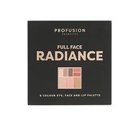 Profusion Cosmetics Palette complète éclat 8 nuances pour les yeux, le visage et les lèvres pour un maquillage naturel et audacieux, essentiel pour les teints moyens à profonds, éclat