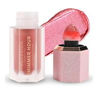 Profusion Cosmetics Shimmer Hour Blush Liquide, Strawberry Mimosa, Fini Scintillant avec Applicateur Éponge