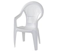 Progarden 86450 Fauteuil empilable Vega, 39 x 41 x 101 cm, Plastique Blanc