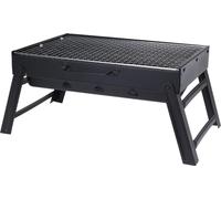 Progarden Barbecue à charbon de bois pliable portable noir métal 29x43x23,5 cm