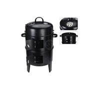 ProGarden Barbecue au charbon de bois et cheminée 2 grilles de cuisson