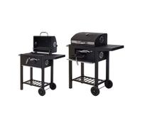 ProGarden Barbecue de luxe au charbon de bois noir mat