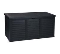 ProGarden Boîte de rangement de jardin avec roue 300 L Gris foncé 436188