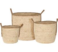 PROGARDEN Couvre-pot de fleurs set de 3 pcs tricoté BLANCO KO-KR2002400