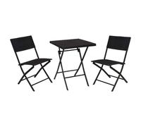 ProGarden Ensemble de jardin bistrot 3 pièces aspect rotin