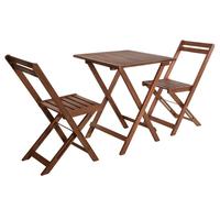 ProGarden Ensemble de jardin bistrot 3 pièces bois