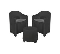 Progarden | Ensemble de meubles de jardin - 3 pièces - Anthracite - 2 Fauteuils Et Table - Idéal pour Balcon et Terrasse