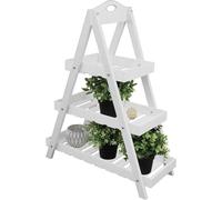 ProGarden Étagère triangulaire 3 étages MDF blanc