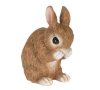Progarden Figurine de jardin Lapin brun blanc Polyrésine 8x13x12,5 cm
