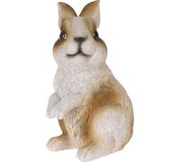 Progarden Figurine de jardin Lapin brun blanc Polyrésine 8x13x12,5 cm