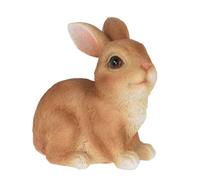 Progarden Figurine de jardin Lapin brun blanc Polyrésine 8x13x12,5 cm